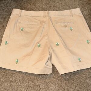 Brooks Brothers ladies chinos with pineapple embroidery